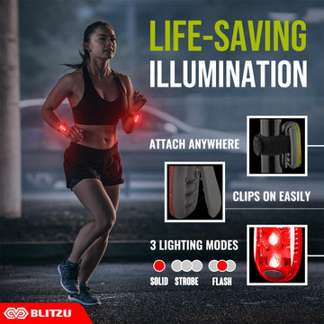 Load image into Gallery viewer, 4 Pack Led Safety Lights/Taillights for Night Walking Safety and Visibility