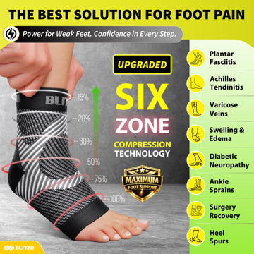 Load image into Gallery viewer, Ankle Sleeves | 15-18 mmHg Neuropathy Compression Socks | Plantar Fasciitis Socks