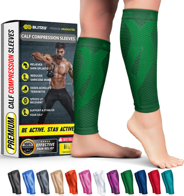 Load image into Gallery viewer, calf sleeves compression socks stockings for men leg women varicose veins treatment for legs shin splints pain relief support splint sleeves brace socks footless running sports coat band flag maximum calves run forever mmhg wide vein amnesia white sport and mens