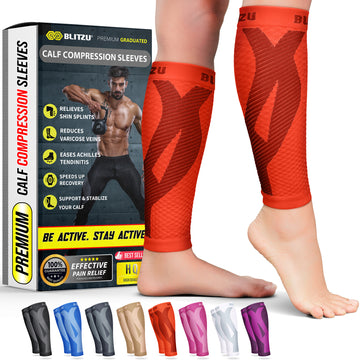 Load image into Gallery viewer, calf sleeves compression socks stockings for men leg women varicose veins treatment for legs shin splints pain relief support splint sleeves brace socks footless running sports coat band flag maximum calves run forever mmhg wide vein amnesia white sport and mens