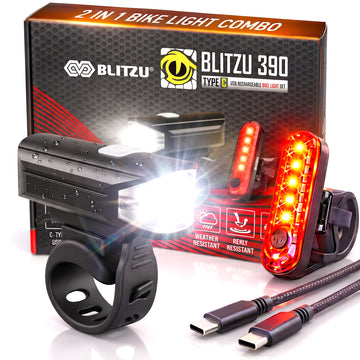Load image into Gallery viewer, BLITZU 390 Front Light With 120T Taillight