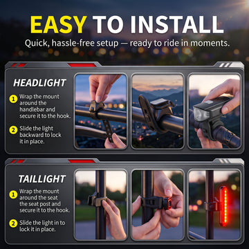 Load image into Gallery viewer, BLITZU 390 Front Light With 120T Taillight