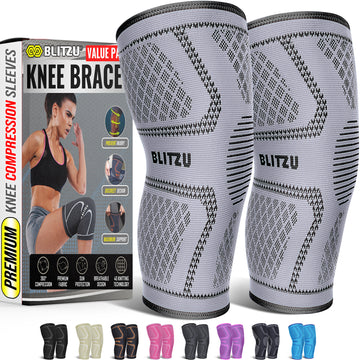 Load image into Gallery viewer, Knee Sleeves for Arthritis, Bursitis, Swelling & Knee Pain, Running or Working Out
