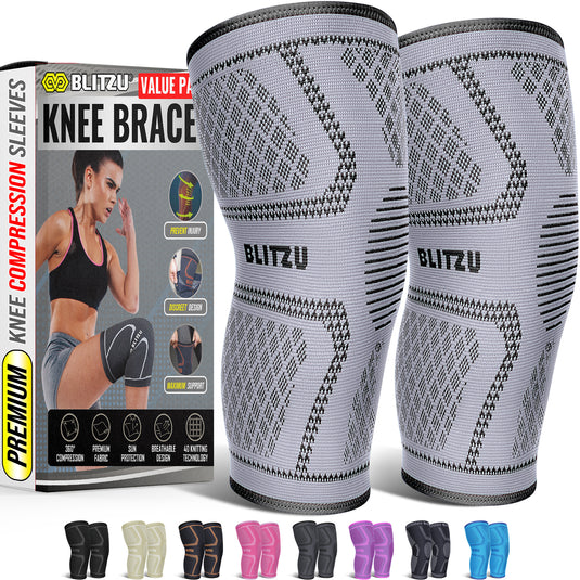 Knee Sleeves for Arthritis, Bursitis, Swelling & Knee Pain, Running or Working Out