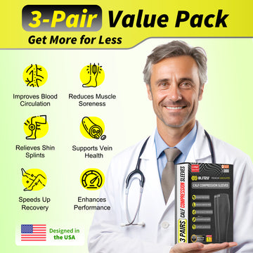 Load image into Gallery viewer, 3 Pairs Calf Sleeves | For Calf & Shin Pain Relief w/ Kinesiology Taping Technology