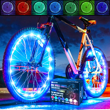 Load image into Gallery viewer, 2-Tire Pack 7 Colors in 1 LED Bike Wheel Lights