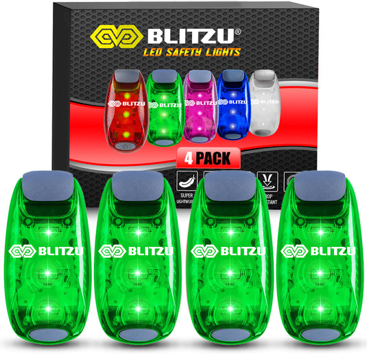 4 Pack LED Safety Lights Gear for Kids, Women & Men. Great for Bike Tail Light, Kayak, Dog Collar, Stroller, Walking, Boat, Runners, Night Running Blinking Warning Reflective Light Accessories