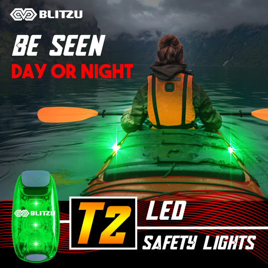 4 Pack LED Safety Lights Gear for Kids, Women & Men. Great for Bike Tail Light, Kayak, Dog Collar, Stroller, Walking, Boat, Runners, Night Running Blinking Warning Reflective Light Accessories