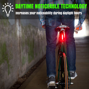 Load image into Gallery viewer, USB-C Rechargeable Bike Tail Light 2 Pack, Cyborg 120T Bright Red LED Bicycle Rear Light, Waterproof Helmet Lights, Cycling Flashlight Safety Reflectors Accessories, Fits Adult, Kids MTB