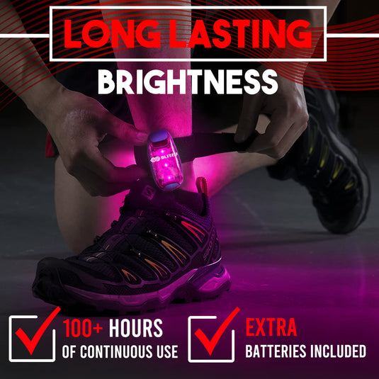 4 Pack LED Safety Lights Gear for Kids, Women & Men. Great for Bike Tail Light, Kayak, Dog Collar, Stroller, Walking, Boat, Runners, Night Running Blinking Warning Reflective Light Accessories
