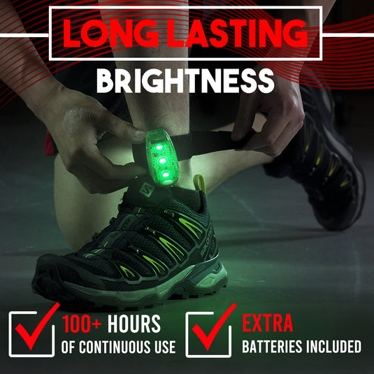 4 Pack LED Safety Lights Gear for Kids, Women & Men. Great for Bike Tail Light, Kayak, Dog Collar, Stroller, Walking, Boat, Runners, Night Running Blinking Warning Reflective Light Accessories