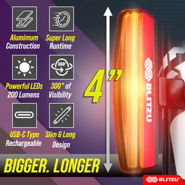 Load image into Gallery viewer, bicycle rear light bike taillight BLITZU tail light back light