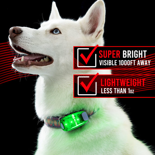 4 Pack LED Safety Lights Gear for Kids, Women & Men. Great for Bike Tail Light, Kayak, Dog Collar, Stroller, Walking, Boat, Runners, Night Running Blinking Warning Reflective Light Accessories