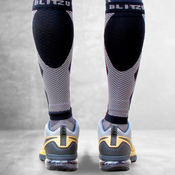 Load image into Gallery viewer, calf sleeves compression socks stockings for men leg women varicose veins treatment for legs shin splints pain relief support splint sleeves brace socks footless running sports coat band flag maximum calves run forever mmhg wide vein amnesia white sport and mens