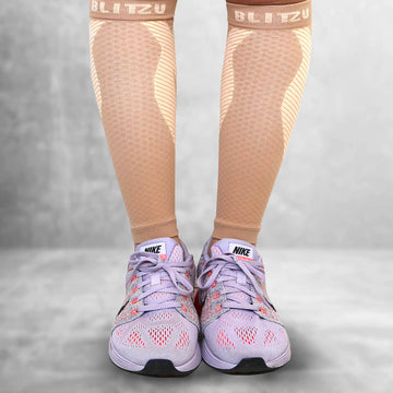 Load image into Gallery viewer, calf sleeves compression socks stockings for men leg women varicose veins treatment for legs shin splints pain relief support splint sleeves brace socks footless running sports coat band flag maximum calves run forever mmhg wide vein amnesia white sport and mens
