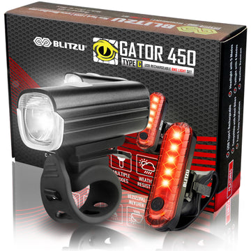 Load image into Gallery viewer, Gator™ 450 Front Bike Light With Cyborg 120t Taillight