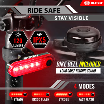 Load image into Gallery viewer, Gator™ 320 Bike Light Set With Headlight, Taillight & Bicycle Bell