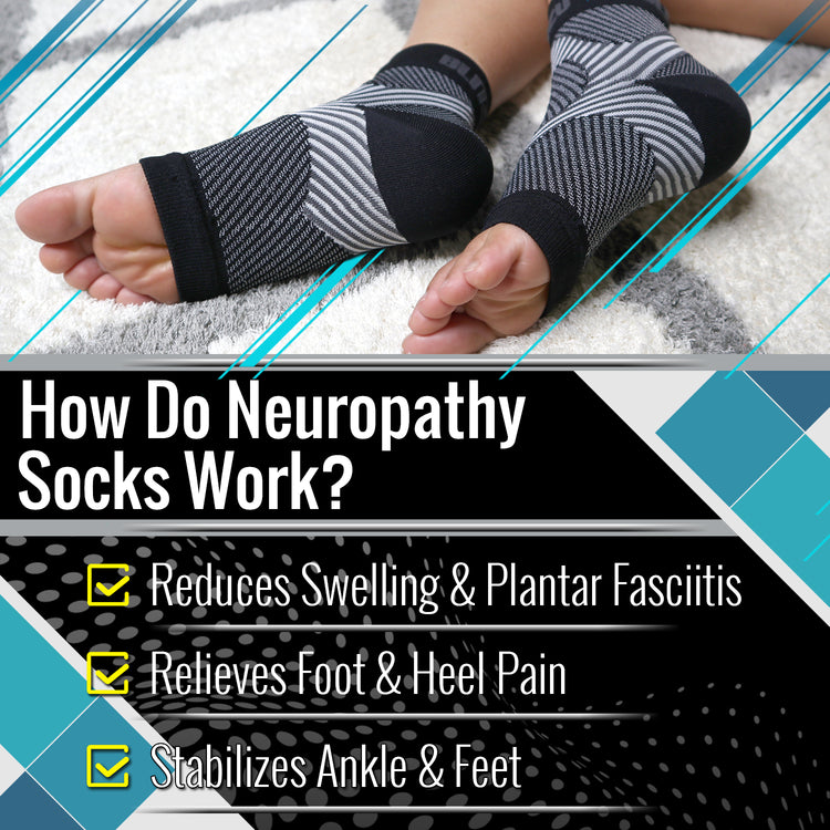 Ankle Sleeves Neuropathy Compression Socks Plantar Fasciitis Socks Foot Sleeves Nano Socks