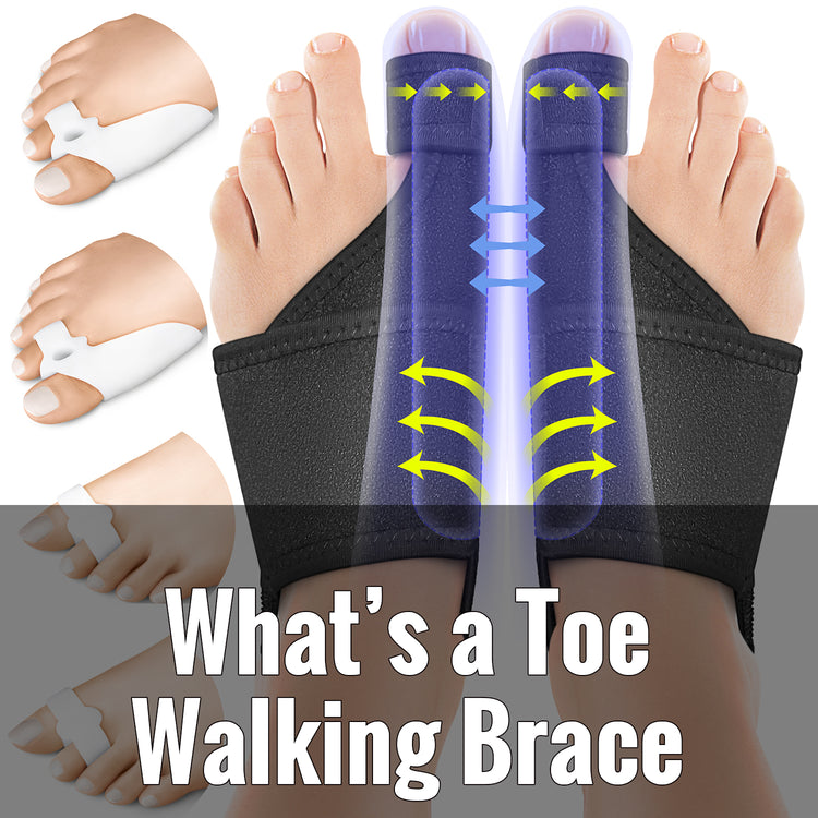 Bunion Corrector & Hammer Toe Corrector for Women & Men, Toe Straightener for Crooked Toes, Orthopedic Bunion Correction Splint, Hallux Valgus Brace, Toe Separators for Big Toe Pain Relief.