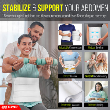 Load image into Gallery viewer, 12&quot;, 4 Panels Postpartum Belly Band &amp; Abdominal Binder
