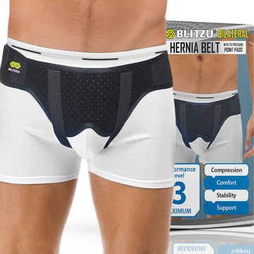 Load image into Gallery viewer, BLITZU Bilateral Inguinal and Femoral Hernia Belt for Men &amp; Women
