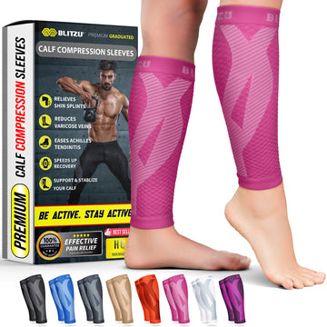 Load image into Gallery viewer, calf sleeves compression socks stockings for men leg women varicose veins treatment for legs shin splints pain relief support splint sleeves brace socks footless running sports coat band flag maximum calves run forever mmhg wide vein amnesia white sport and mens
