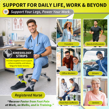 Load image into Gallery viewer, Ankle Sleeves | 15-18 mmHg Neuropathy Compression Socks | Plantar Fasciitis Socks
