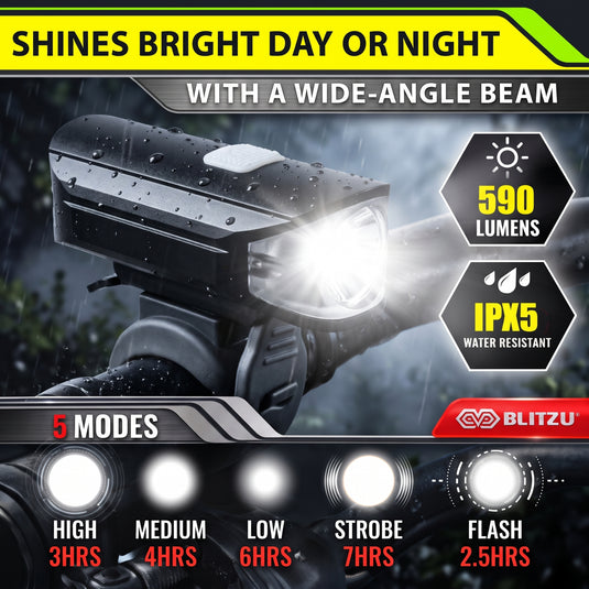 BLITZU 390 Front Light With 120T Taillight