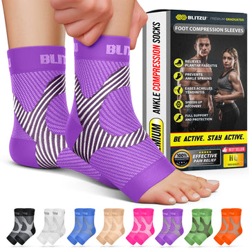 Load image into Gallery viewer, Ankle Sleeves | 15-18 mmHg Neuropathy Compression Socks | Plantar Fasciitis Socks
