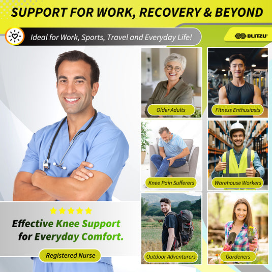 Knee Sleeves for Arthritis, Bursitis, Swelling & Knee Pain, Running or Working Out