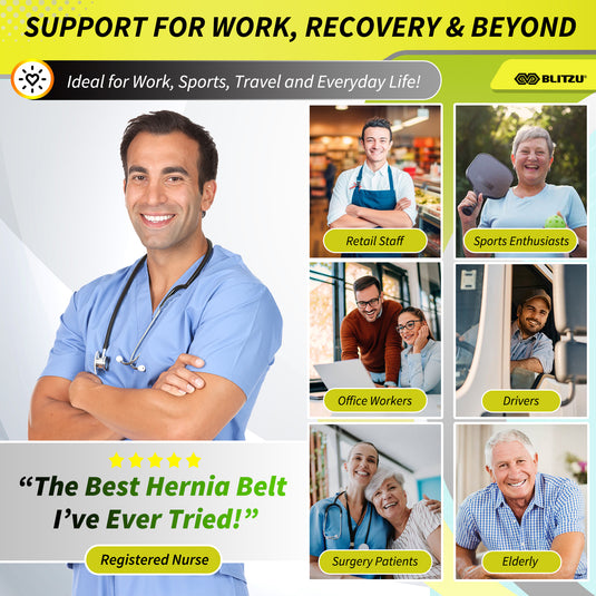 Umbilical Hernia Belt with Pad for Men or Women