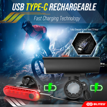 Load image into Gallery viewer, bike lights bicycle headlight taillight rear light
