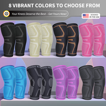 Load image into Gallery viewer, Knee Sleeves for Arthritis, Bursitis, Swelling &amp; Knee Pain, Running or Working Out
