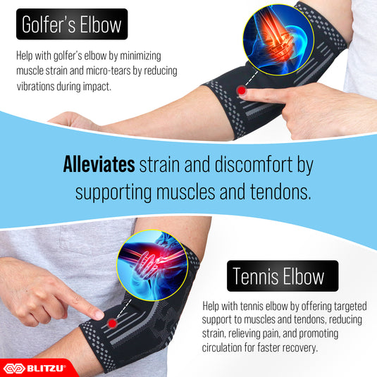 Elbow Compression Sleeve | Arm Support Brace w/ X-shape™ Stabilization Technique