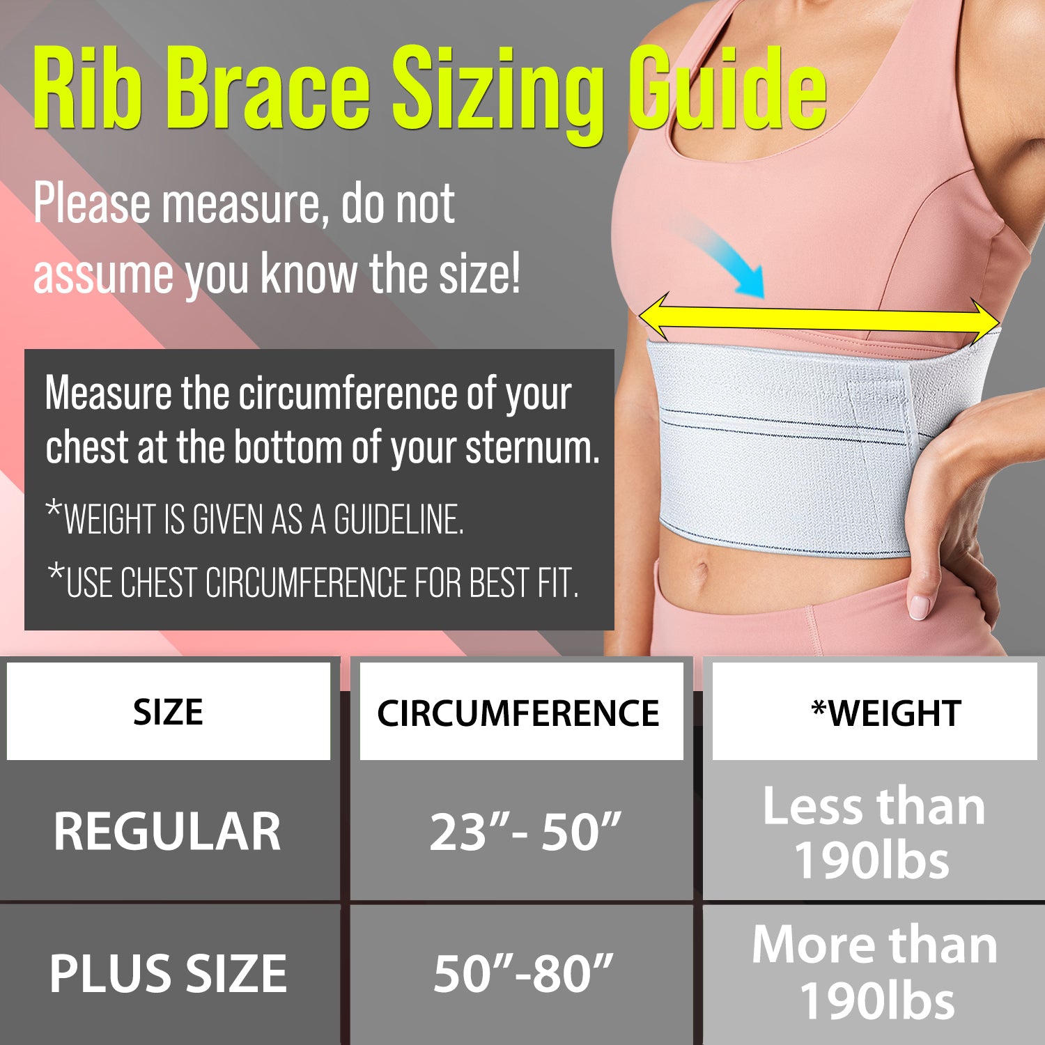 Broken Ribs Splint Broken Rib Brace, Rib Injury Chest Wrap Belt – BLITZU