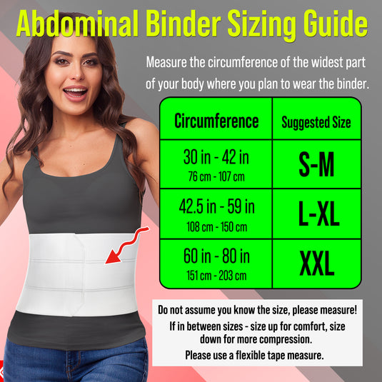9", 3 Panels Abdominal Binder Postpartum Belly Band