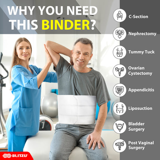 9", 3 Panels Abdominal Binder Postpartum Belly Band