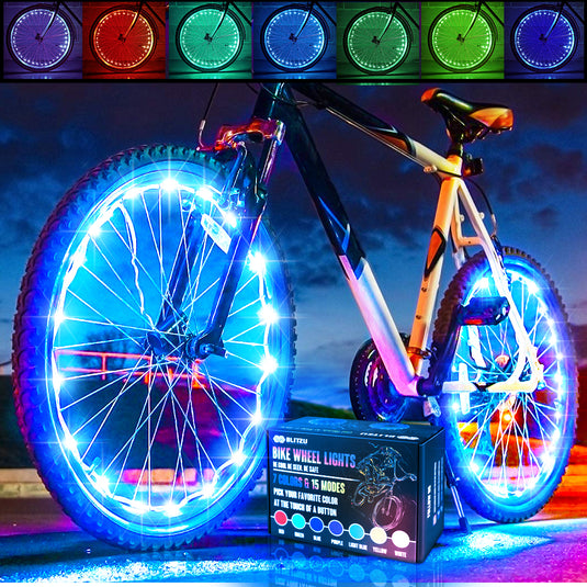 2-Tire Pack 7 Colors in 1 LED Bike Wheel Lights