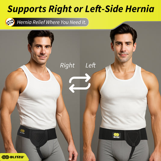 Inguinal Hernia Belt Groin Support Truss for Bilateral Scrotal & Femoral Hernias for Men or Women