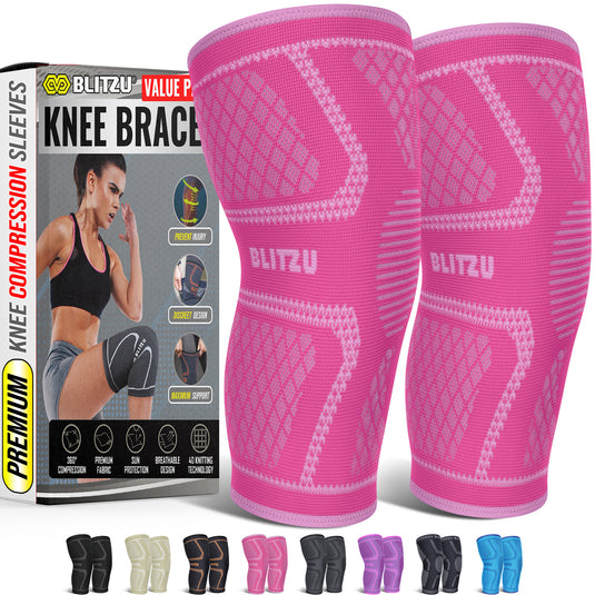 Knee Sleeves for Arthritis, Bursitis, Swelling & Knee Pain, Running or Working Out
