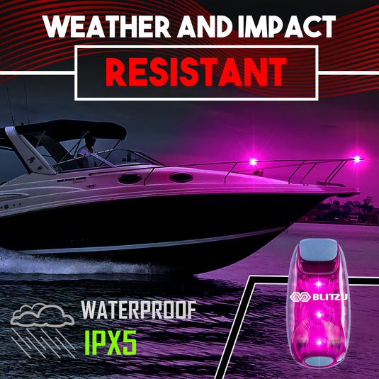 4 Pack LED Safety Lights Gear for Kids, Women & Men. Great for Bike Tail Light, Kayak, Dog Collar, Stroller, Walking, Boat, Runners, Night Running Blinking Warning Reflective Light Accessories