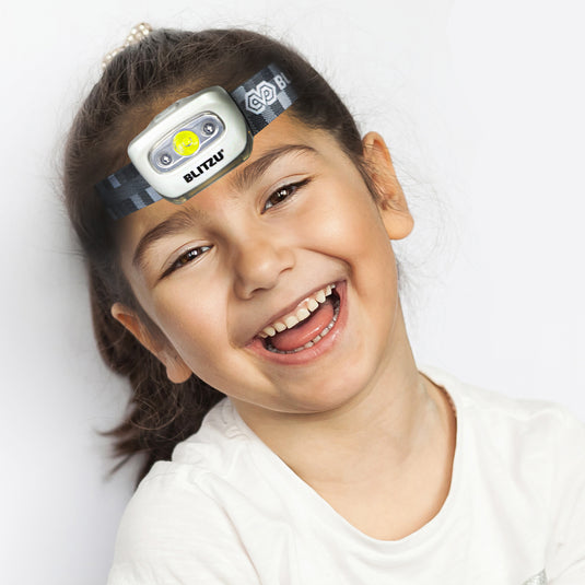 Led Headlamp Flashlight Camping Accessories for Kids. Bright Cree Outdoor Headlight Headlamps. Head Lamp with Red Safety Light. for Running, Camping, Reading, Hiking at Night Time