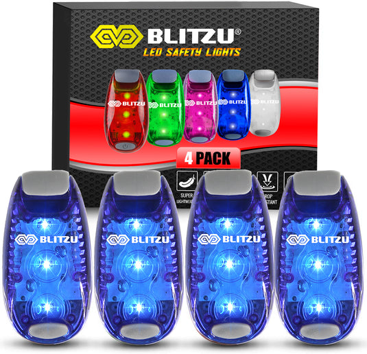 4 Pack LED Safety Lights Gear for Kids, Women & Men. Great for Bike Tail Light, Kayak, Dog Collar, Stroller, Walking, Boat, Runners, Night Running Blinking Warning Reflective Light Accessories