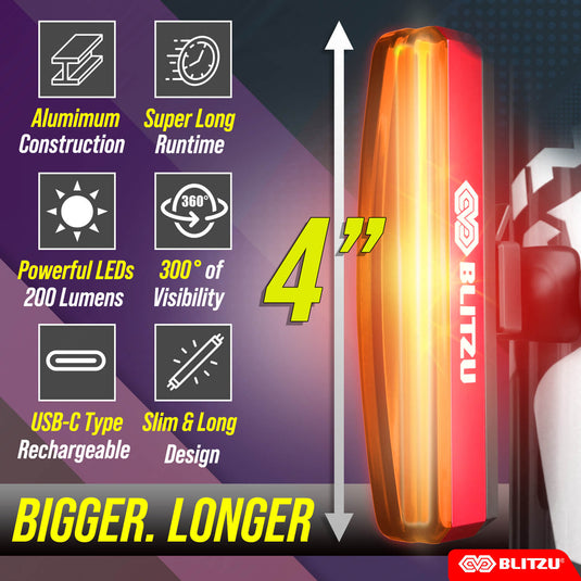 bicycle rear light bike taillight BLITZU tail light back light