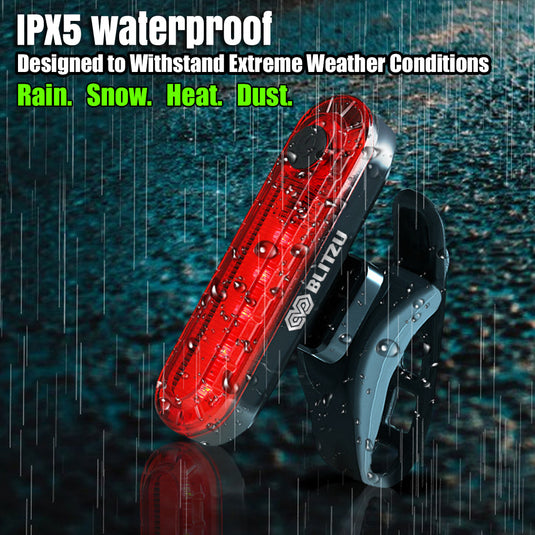 USB-C Rechargeable Bike Tail Light 2 Pack, Cyborg 120T Bright Red LED Bicycle Rear Light, Waterproof Helmet Lights, Cycling Flashlight Safety Reflectors Accessories, Fits Adult, Kids MTB