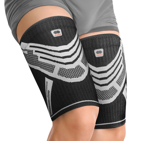 Compression Thigh Sleeve - Leg Support for Torn Hamstring, Quad Strains, and Pulled Muscle Treatment