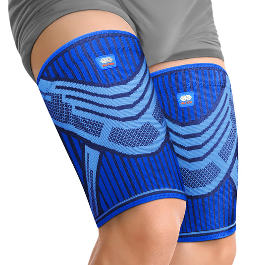 Compression Thigh Sleeve - Leg Support for Torn Hamstring, Quad Strains, and Pulled Muscle Treatment