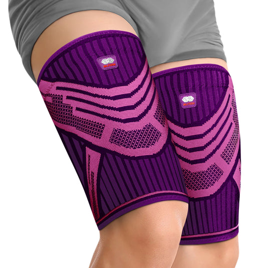 Compression Thigh Sleeve - Leg Support for Torn Hamstring, Quad Strains, and Pulled Muscle Treatment